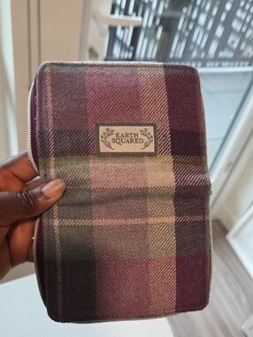 Purple Plaid Zip Wallet
